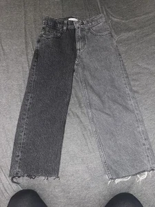 Unisex Kids Pacsun Jeans Size 5 Color Block Black and Gray - Picture 1 of 3