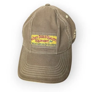 John Deere Mütze Kappe Vintage Qualität Ausrüstung Abzeichen olivbraun gebraucht, in einwandfreiem Zustand - Bild 1 von 5