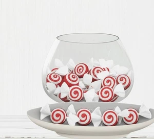 Adornos de caramelo de menta roja y blanca decoración de Navidad detalles de corona 4 unidades - Imagen 1 de 7