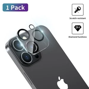 1x Pour iPhone 16 15 14 13 12 Pro Max Verre Trempé Caméra Lentille Cover Protecteur - Photo 1 sur 7