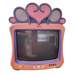 Disney Princess Pink DT1350-P 13” Inch CRT Retro TV Tested No Remote READ - Picture 1 of 15
