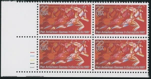 USA - 1987 Pan American Games - SC# 2247 Plate Block of 4 Mint NH OG - Bild 1 von 2