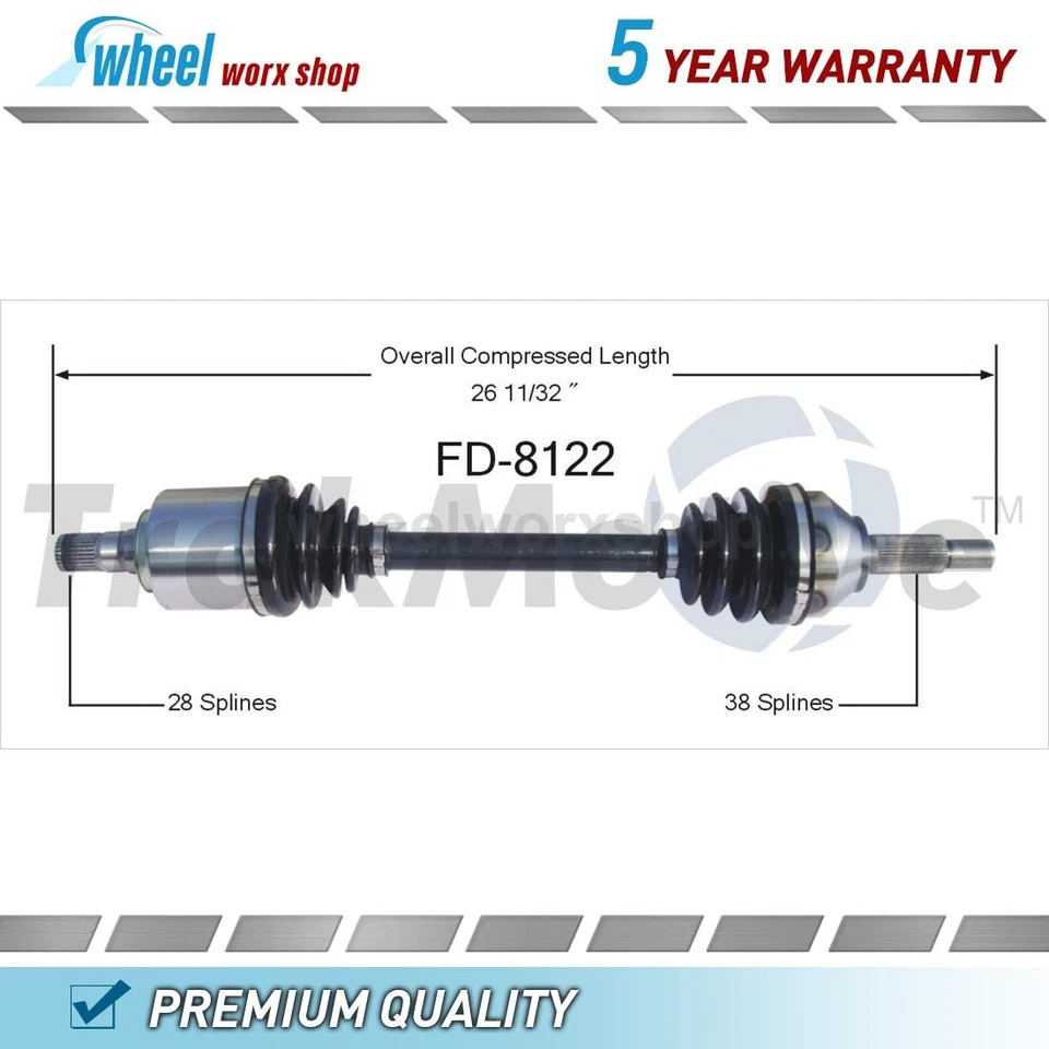 Front Left CV Axle Shaft CV Joint for Ford Five Hundred 3.0L FWD 2005 2006 2007 - Image 1 of 1