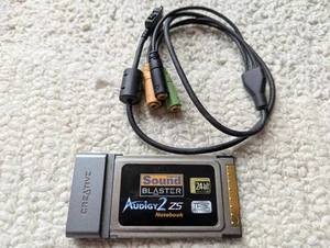 Creative Sound Blaster Audigy 2 ZS pc portable PCMCIA CardBus carte son cable - Afbeelding 1 van 5