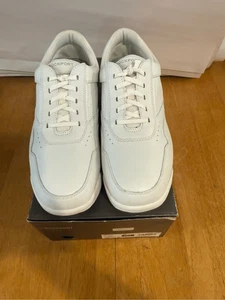 Rockport White Leather Mens Sneakers Size 11.5 Wide New in Box - Picture 1 of 10