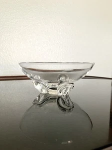 Steuben Glass Floret 8059 ciotola con piedini diametro 7 3/4" disegnata da Donald Pollard - Foto 1 di 8