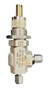 Válvula dosificadora Parker 1A-H1A-V-SS-NS-HT-2531 tipo ángulo 1/16" tubo OD - Imagen 1 de 3