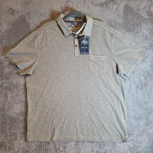 Polo Tommy Bahama XL Condesa Canyon para hombre, gris definitivo, manga corta nuevo con etiquetas - Imagen 1 de 20