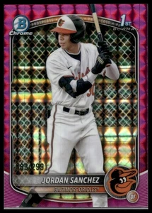 2025 Bowman Chrome Prospect Fuchsia Geometric /299 - BCP208 Jordan Sanchez (1st) - Picture 1 of 2