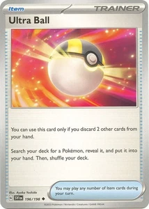 Ultra Ball 196/198 | Scarlet & Violet | Trainer Pokémon Item Card - Picture 1 of 1