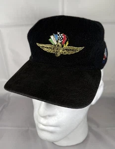 Vintage 90s Indianapolis Raceway Black Motorsport Racing Cap - Indy 500 - Picture 1 of 6