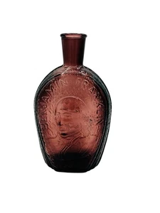Vintage Wheaton Millville N.J.Benjamin Franklin 1888 Glass House Amethyst Bottle - Picture 1 of 6