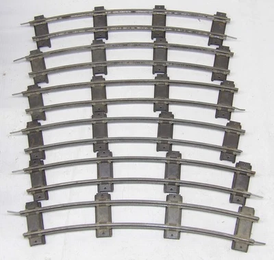 American Flyer S gauge curve track, 2 rail - bundle of 6 pieces - Image 1 of 2