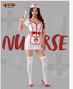 Disfraz de enfermera de Halloween para disfraces de Halloween disfraces talla mediana - Imagen 1 de 8