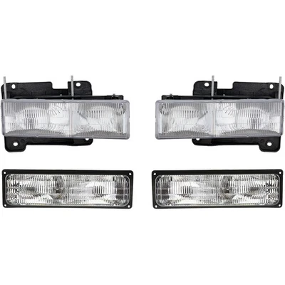 Headlights Headlamps & Parking Corner Signal Light Set Kit for Chevy GMC Truck - Image 1 of 4