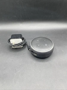 Amazon Echo Dot (3rd Generation) Smart Speaker - Charcoal W/Power Adapter Flaws - Picture 1 of 22
