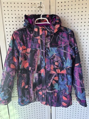 Chaqueta de Invierno Columbia Niñas Salto Nórdico Omni Heat Timberwolf Talla Lg Cremallera Capucha Foto 1 de 4