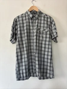 Mens Rohan Tropical Bamboo Short Sleeve Shirt Khaki Checked Size M - Picture 1 of 12