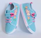 Girls Kids Canvas Shoes Trainers Pumps Leather Insole Sizes 8 10 11 12 12