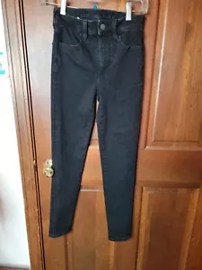 Pantalones de mezclilla American Eagle The Dream negros talla 00 - Imagen 1 de 5