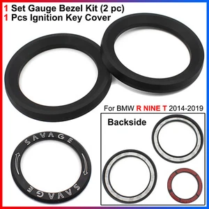1 Set of Ignition Key Cover & Gauge Bezel Kit(2 Pc) - For BMW R NINE T 2014-2019 - Picture 1 of 9