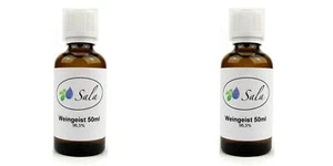 Sala Weingeist Ethanol Alkohol 96,5% unvergällt 2 x 50 ml (100 ml) Glas - Bild 1 von 3