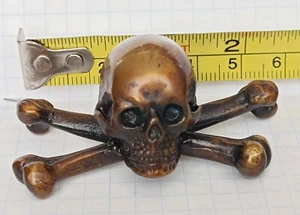 Fermacarte teschio Memento Mori Skul - Foto 1 di 11