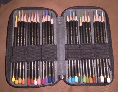 Derwent Chromaflow Colored Set of 24 Pencils SpeedBall Canvas Case Black - Image 1 of 4