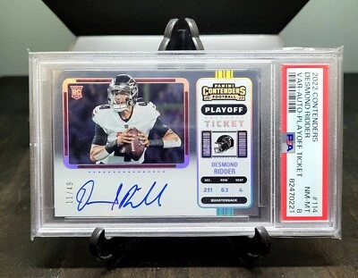 2022 Contenders Desmond Ridder Playoff Ticket Auto Variation #'d/49 PSA 8  - Image 1 of 2