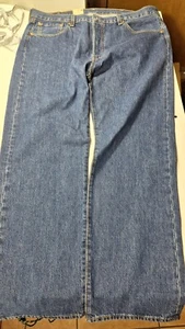 Levis 501 Jeans Herren Größe 38x30 Button Fly Blau Waschung Stretch Denim Gerades Bein - Bild 1 von 7