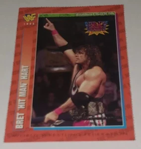1996 WWE/WWF Magazine Insert Wrestling Card #8 BRET HIT MAN HART Creased Read - Picture 1 of 11