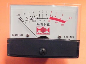 H+H Replacement Panel Meter Front Sizes 60 x 46mm  Scaled in db & Watts 347 - Picture 1 of 5