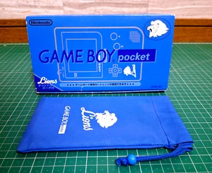 NEW Gameboy Pocket Seibu Lions Blue GBP *HOLY GRAIL COLLECTORS ITEM w/ POUCH* - Picture 1 of 5
