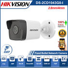 Hikvision DS-2CD1043G0-I 4MP IR Home Security Bullet Camera PoE 2.8mm/4mm IP67