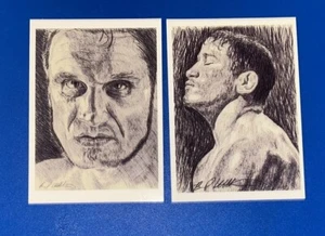 Ken Shamrock & Hermes Franca ACEO Sketch Karten UFC MMA Pioniere Rare - Bild 1 von 2