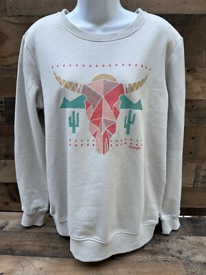 Sudadera Wrangler para mujer talla pequeña western Diamond Steer Rodeo Cactus Foto 1 de 4