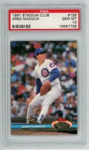 1991 Topps Stadium Club #126 Greg Maddux Chicago Cubs HOF PSA 10 gemme ottime condizioni - Foto 1 di 1