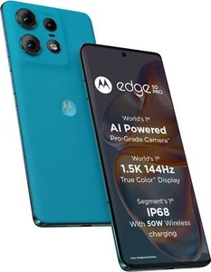MOTOROLA Edge 50 Pro 5G Blue 256GB 12GB RAM 6.7" 50MP Dual Sim Global Version. - Picture 1 of 18