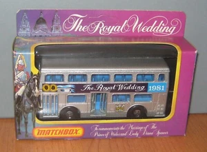 Matchbox Superkings KRW-15 The Royal Wedding 1981 Double Deck Bus - Picture 1 of 2