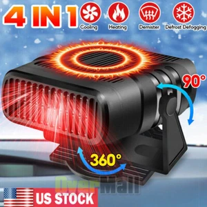 Portable Electric Car Heater 12V 120W Heating Fan Defogger Defroster Demister US - Picture 1 of 12