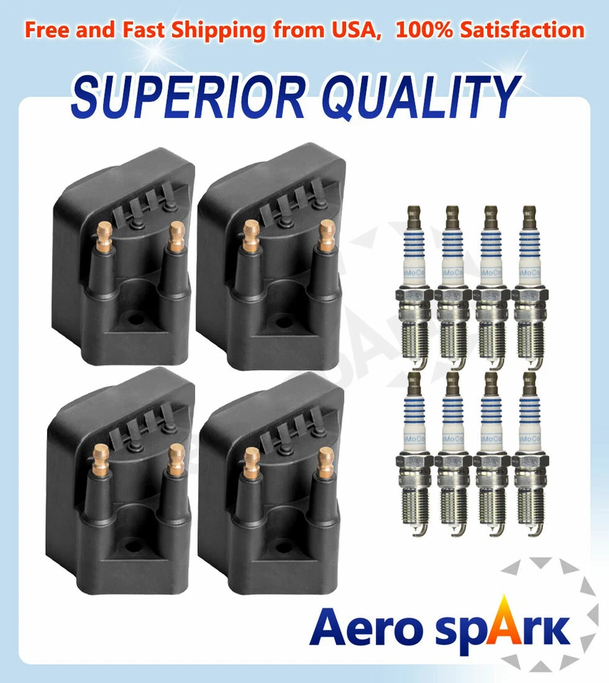 4 bobinas de encendido y bujías de iridio Motorcraft para GMC Sonoma DR39 1998-2003 Foto 1 de 3