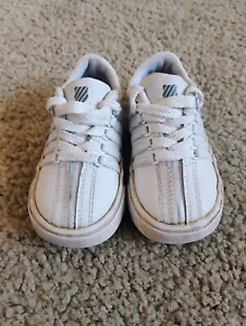 K-Swiss 6 Toddler Girls Boys Classic White Leather Sneaker Shoes Baby - Picture 1 of 11