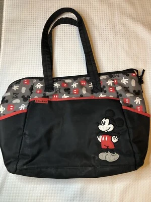 Disney Baby - Mickey Mouse - Used - Baby Diaper Bag - Girls/Boys - Black & Red - Image 1 of 4
