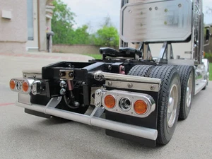 Custom Aluminum A Rear Bumper Guard Tamiya 1/14 R/C Knight Hauler Man Scania - Picture 1 of 6