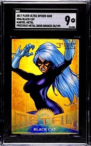 /199 SGC 9 Black Cat 2017 Fleer Ultra Marvel Precious Metal Gems PMG Bronze RARE - Picture 1 of 2