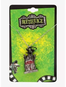 new Beetlejuice tombstone pendant necklace jewelry official licensed - Picture 1 of 2