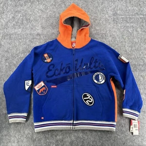 Ecko Unlimited Youth Blue Orange Varsity Jacket Size S NEW - Picture 1 of 15