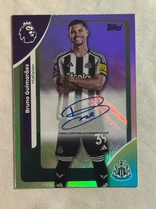 2025-26 Topps Premier League EPL Bruno Guimaraes Auto #AC-BG Newcastle United - Foto 1 di 2