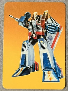 Tarjeta de acción Hasbro Transformers Series 1 1985 # 98 variante amarilla Starscream - Imagen 1 de 2
