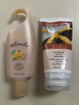 Lote de 2 Gel de Ducha y Bálsamo Corporal Avon Naturals Vainilla ~ Nuevo y Precintado Foto 1 de 4